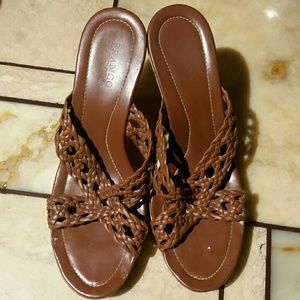 Franco Sarto Brown Heeled Sandals 10
